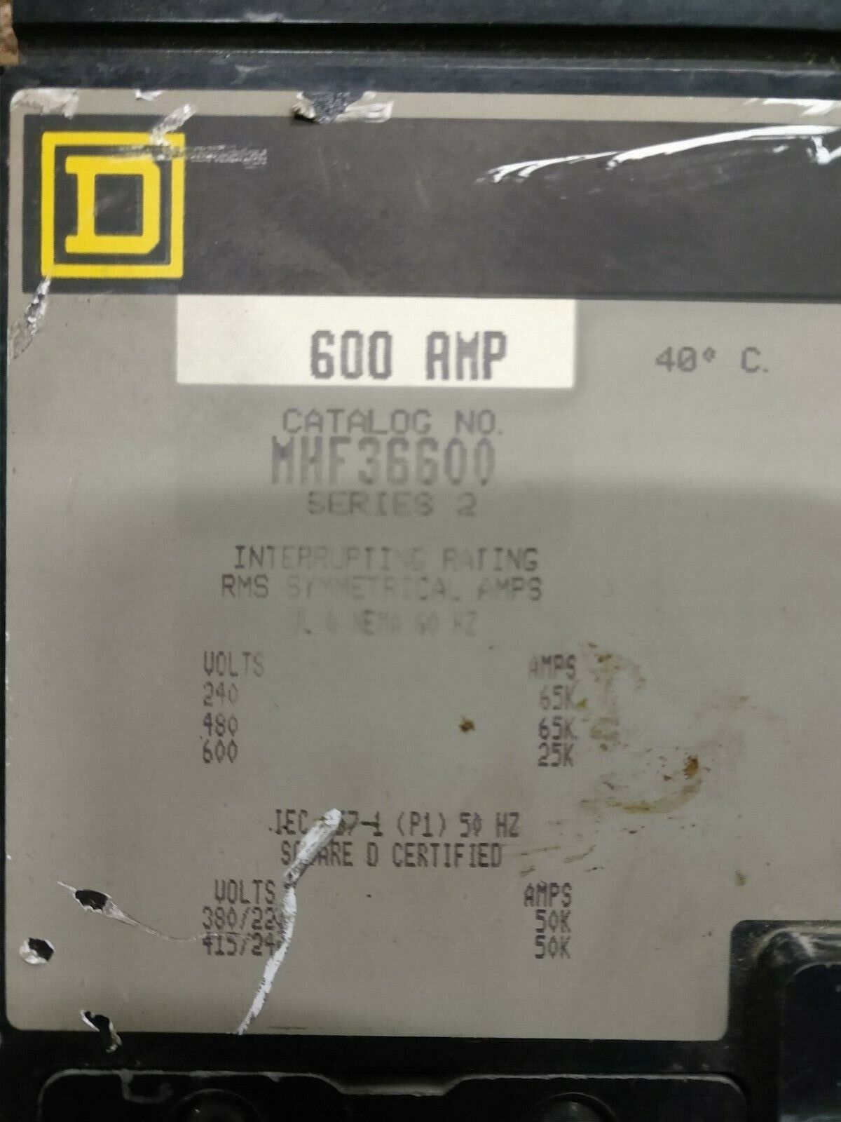 600A Circuit Breaker-MHF36600