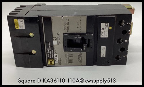 KA36110~ Square D KA36110 110A 600V/250V 3P I-Line CB B Lugs /90-D Warranty