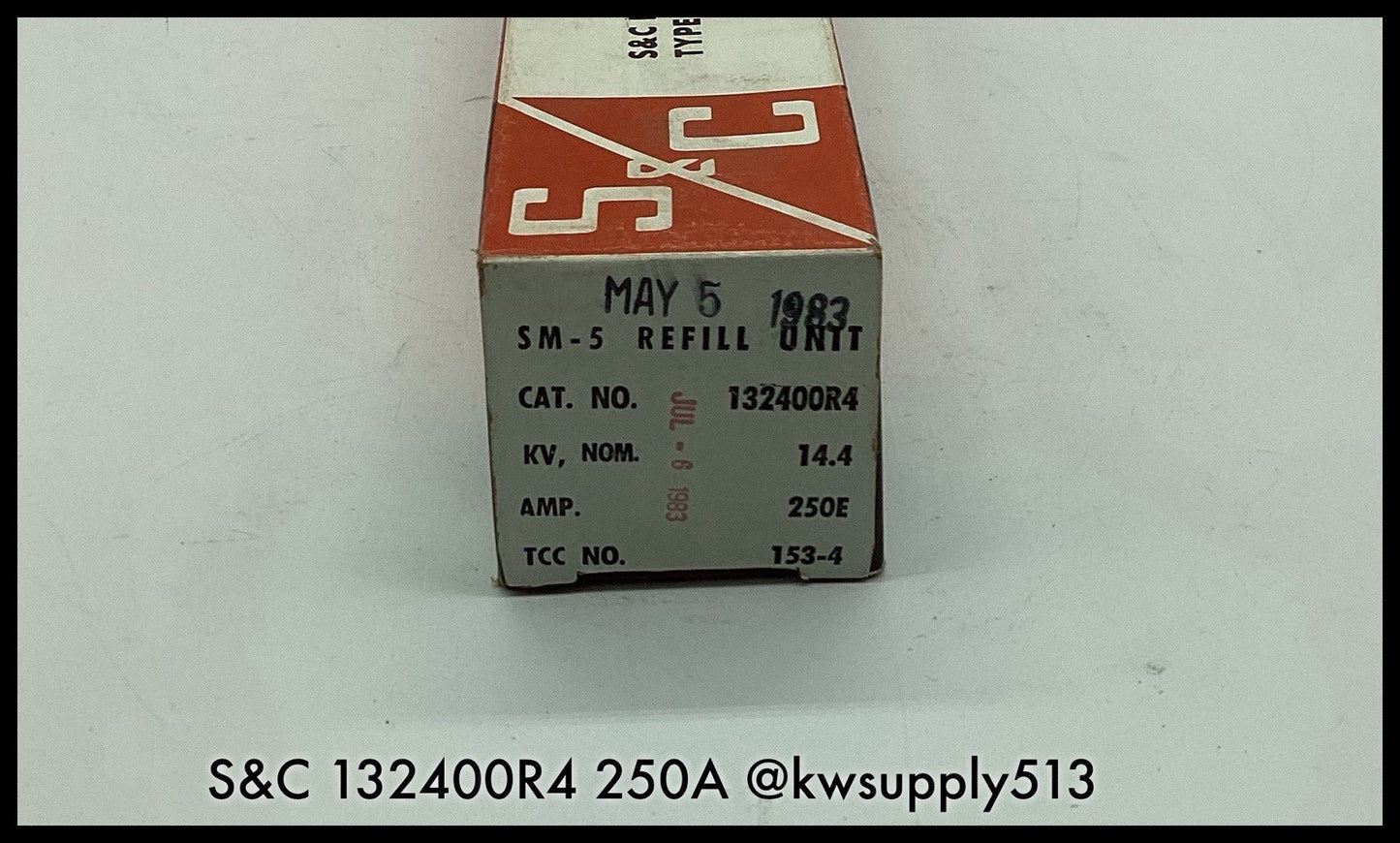 S&C 132400R-4 ~ S&C 132400R-4 250E Amp SM-5 Refill Unit 14.4kV ~ Unused Surplus