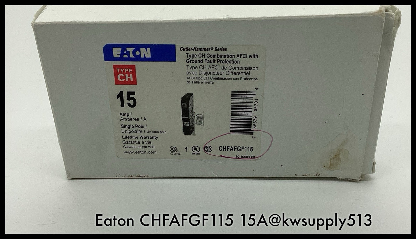 CHFAFGF115 ~ Eaton/CH CHFAFGF115 15 Amp Afci, Gfci With Pigtail Open box Surplus