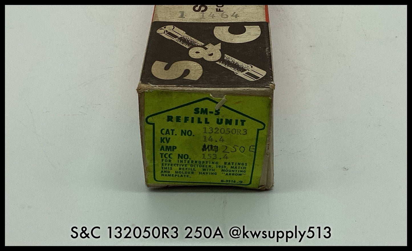 S&C 132050R3 ~ S&C 132050R3 250E Amp SM-5 Refill Unit 14.4kV ~ Unused Surplus