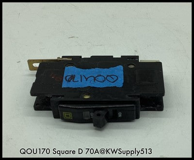 QOU170 ~ Square D QOU170 MCCB 70A 1P 120V TY QOU ~ Used