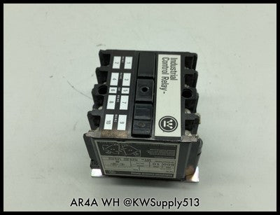 AR4A ~ Westinghouse AR4A 10A Industrial Control Relay S# 766A023G01 ~ Used