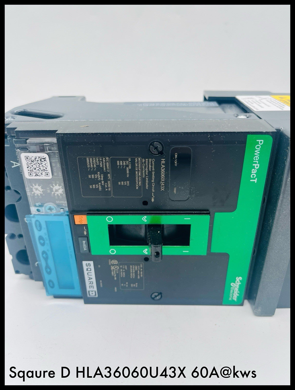HLA36060U43X ~ Square D HLA36060U43X 60A (VTRIPHJ) Powerpact MCCB Unused Surplus