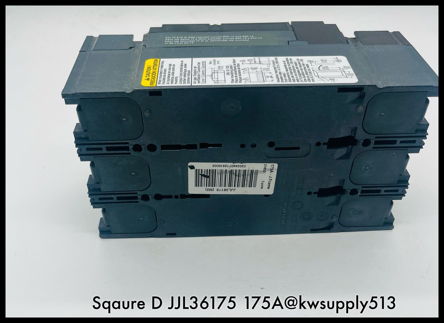JJL36175~Square D JJL36175 175A PowerPact 240V 3P Type J Current Limiting Unused