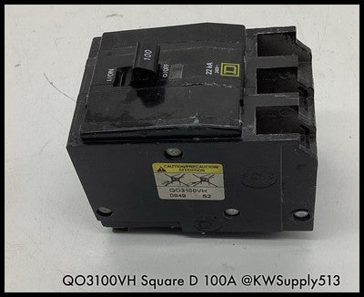 QO3100VH ~ Square D QO3100VH Miniature MCCB 100A 3P 120/240 VAC ~ Used