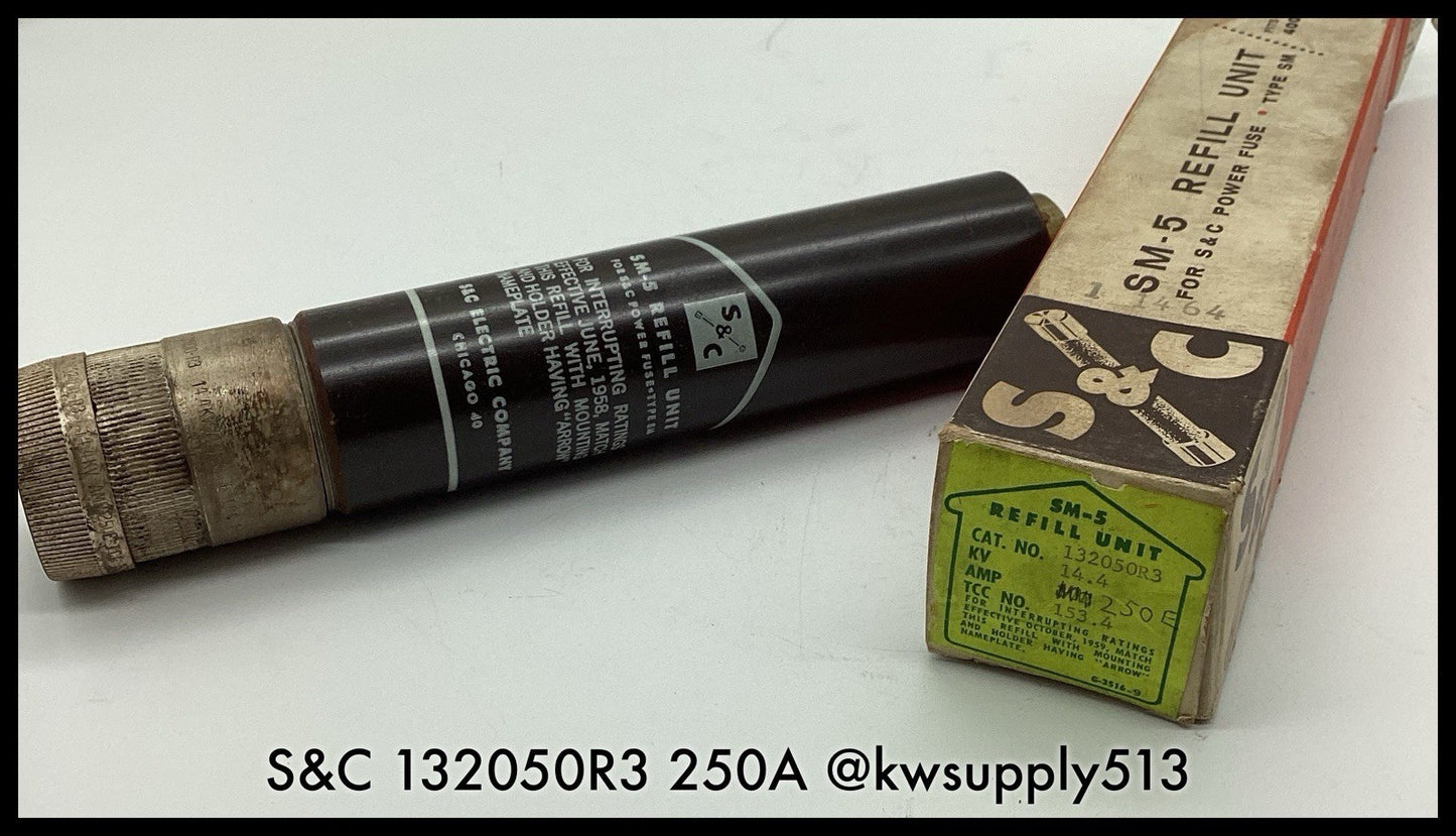 S&C 132050R3 ~ S&C 132050R3 250E Amp SM-5 Refill Unit 14.4kV ~ Unused Surplus