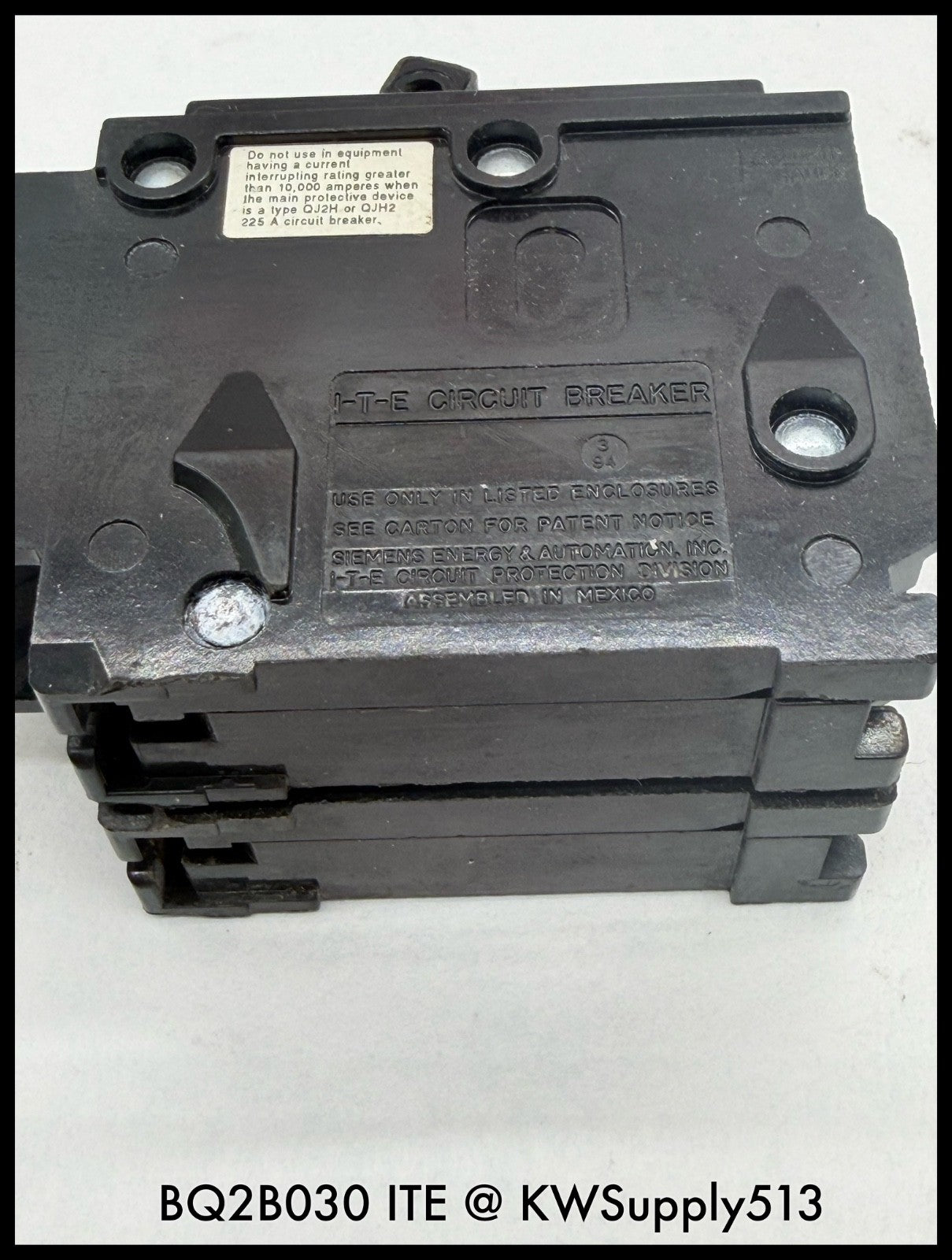 BQ2B030~ITE BQ2B030 30A 120/240VAC 2P 1PH TM Circuit Breaker-Used