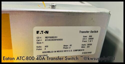 40A Transfer Switch -ATC8C3X30040XSU