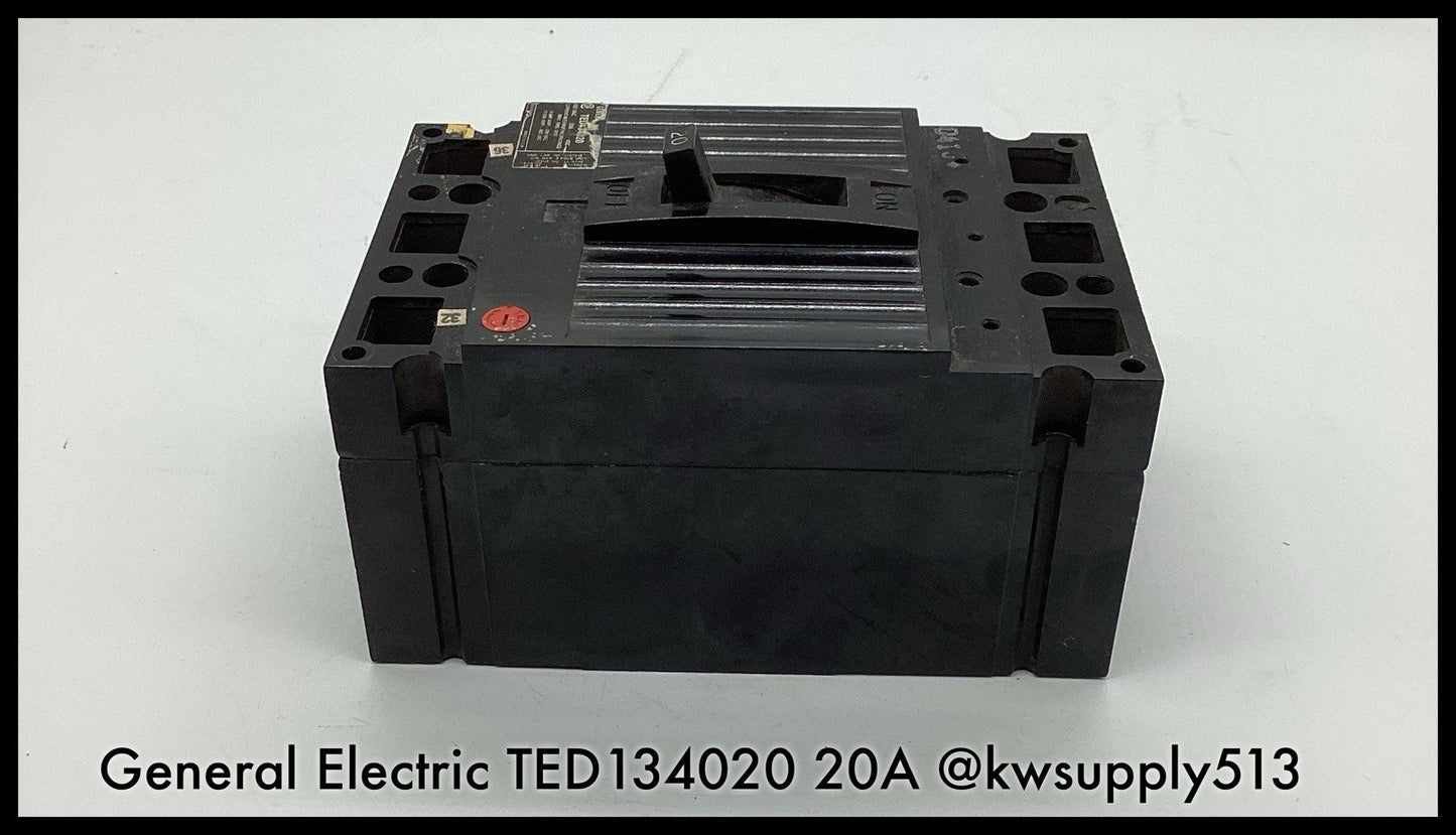 TED134020 ~ GE TED134020 20A 3P 480V TED Type MCCB ~ Inspected/90 Day Warranty