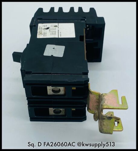 FA26060AC ~ Square D FA26060AC 600VAC/250VDC 60A I-Line CB ~B Lugs Shelf Surplus
