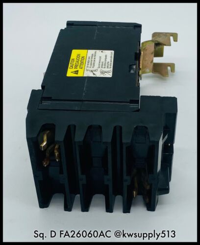 FA26060AC ~ Square D FA26060AC 600VAC/250VDC 60A I-Line CB ~B Lugs Shelf Surplus