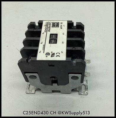 C25END430 ~ Cutler-Hammer C25END430 30A 4P Definite Purpose Contactor ~ Used