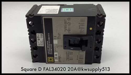 FAL34020~ Square D FAL34020 480VAC/250VDC 20A ~TypeS2 Lugs/90-Day Warranty