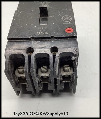 TEY335 ~ GE TEY335 35A 3P 480/277VAC 250VDC MCCB ~ Used