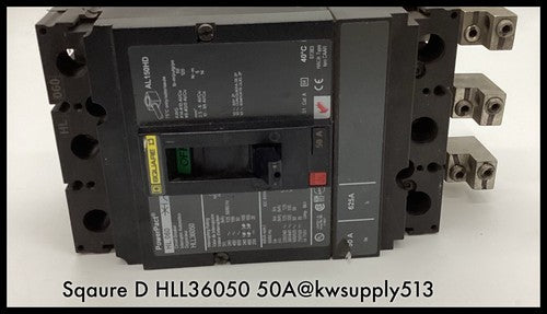 HLL36050 ~ Square D HLL36050 50A PowerPact with Lugs HL060 600V 3 pole