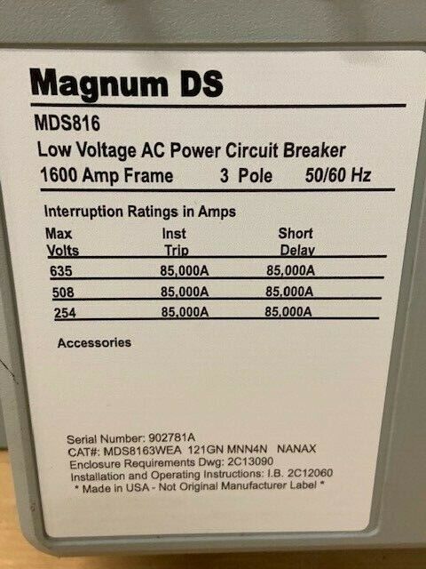 1600A Circuit Breaker-MDS816