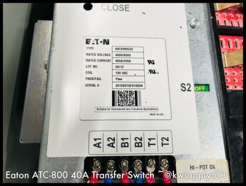 40A Transfer Switch -ATC8C3X30040XSU