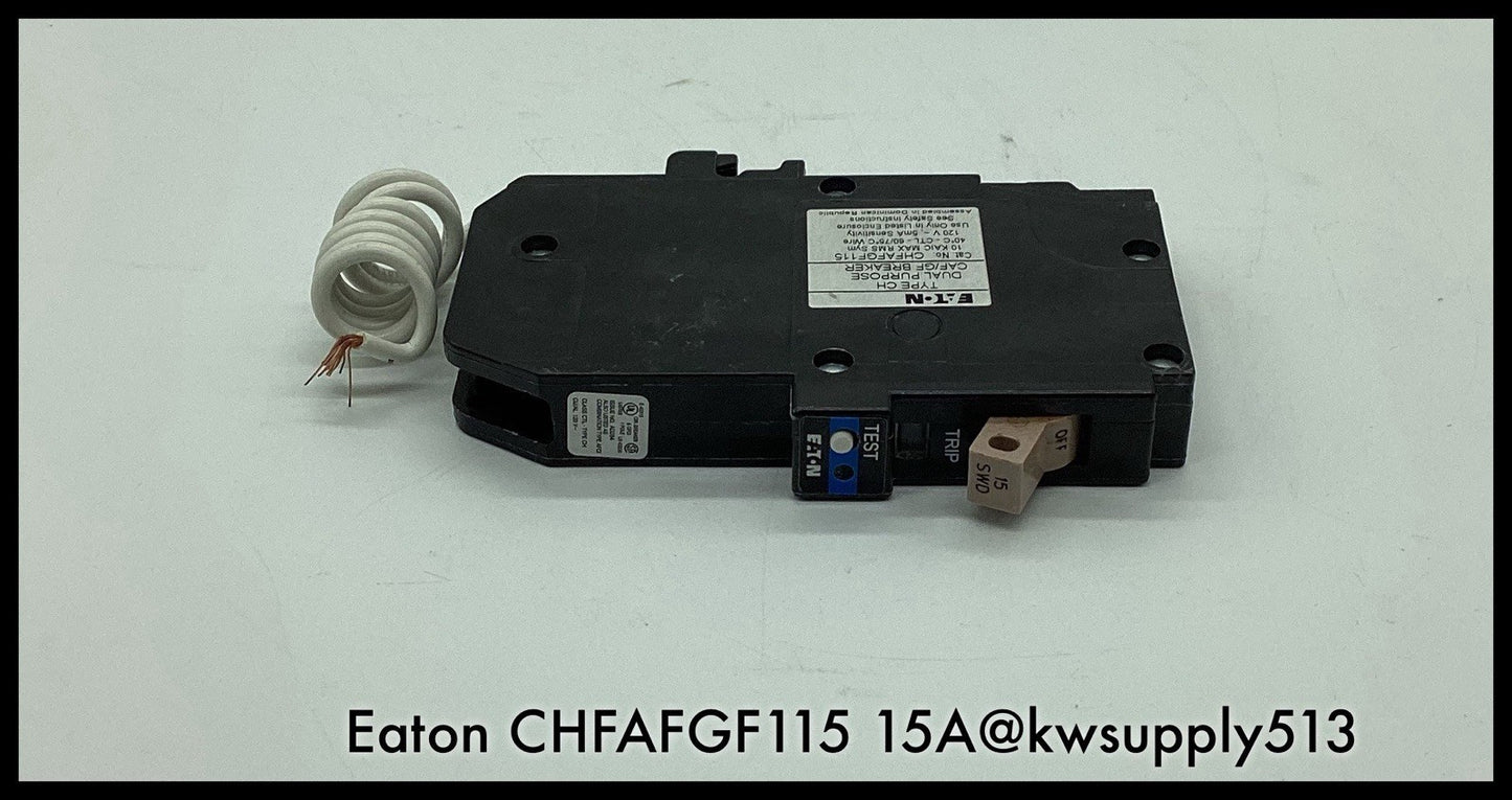 CHFAFGF115 ~ Eaton/CH CHFAFGF115 15 Amp Afci, Gfci With Pigtail Open box Surplus