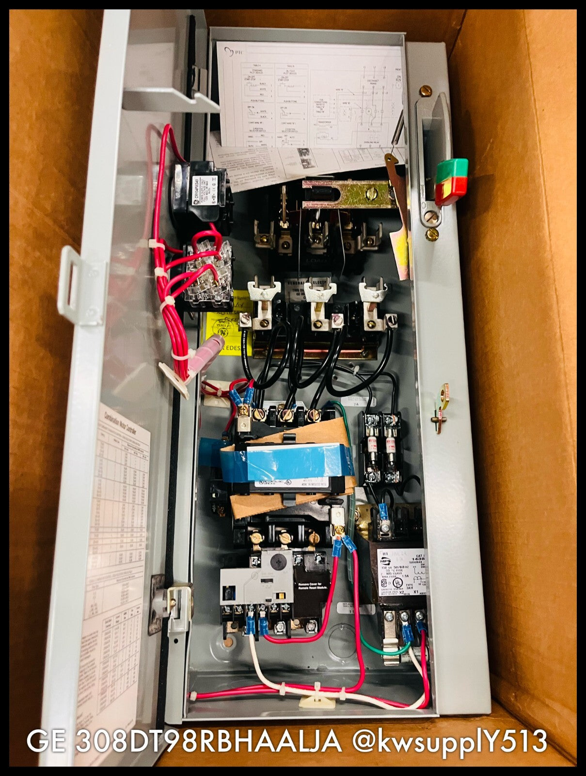 308DT98RBHAALJA ~ GE 308DT98RBHAALJA 45A 3PH NEMA Sz. 2 300-Line Control- Unused