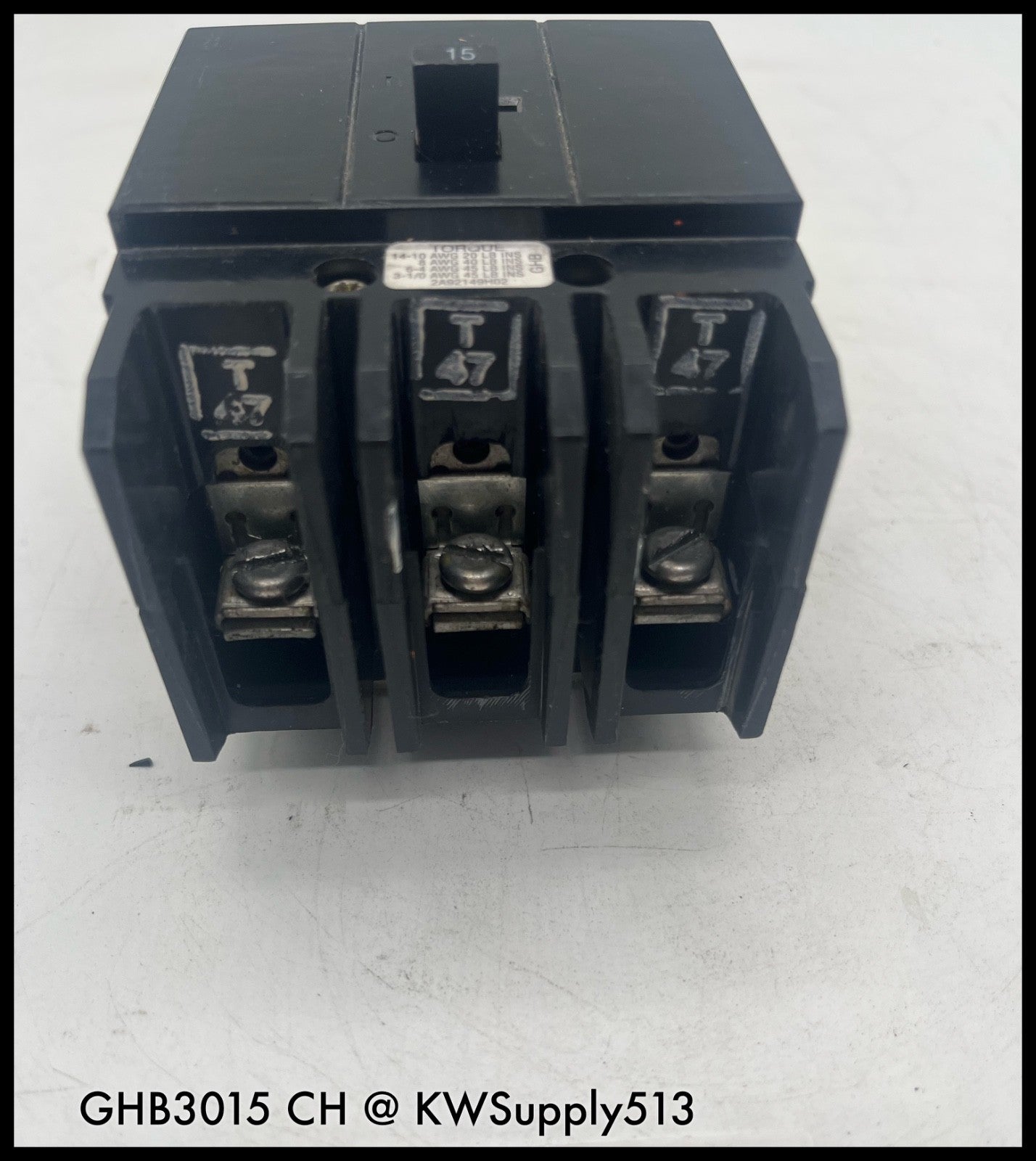 GHB3015~Cutler Hammer GHB3015 15A 3P 480V/277V Circuit Breaker-Used