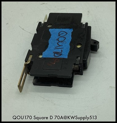 QOU170 ~ Square D QOU170 MCCB 70A 1P 120V TY QOU ~ Used