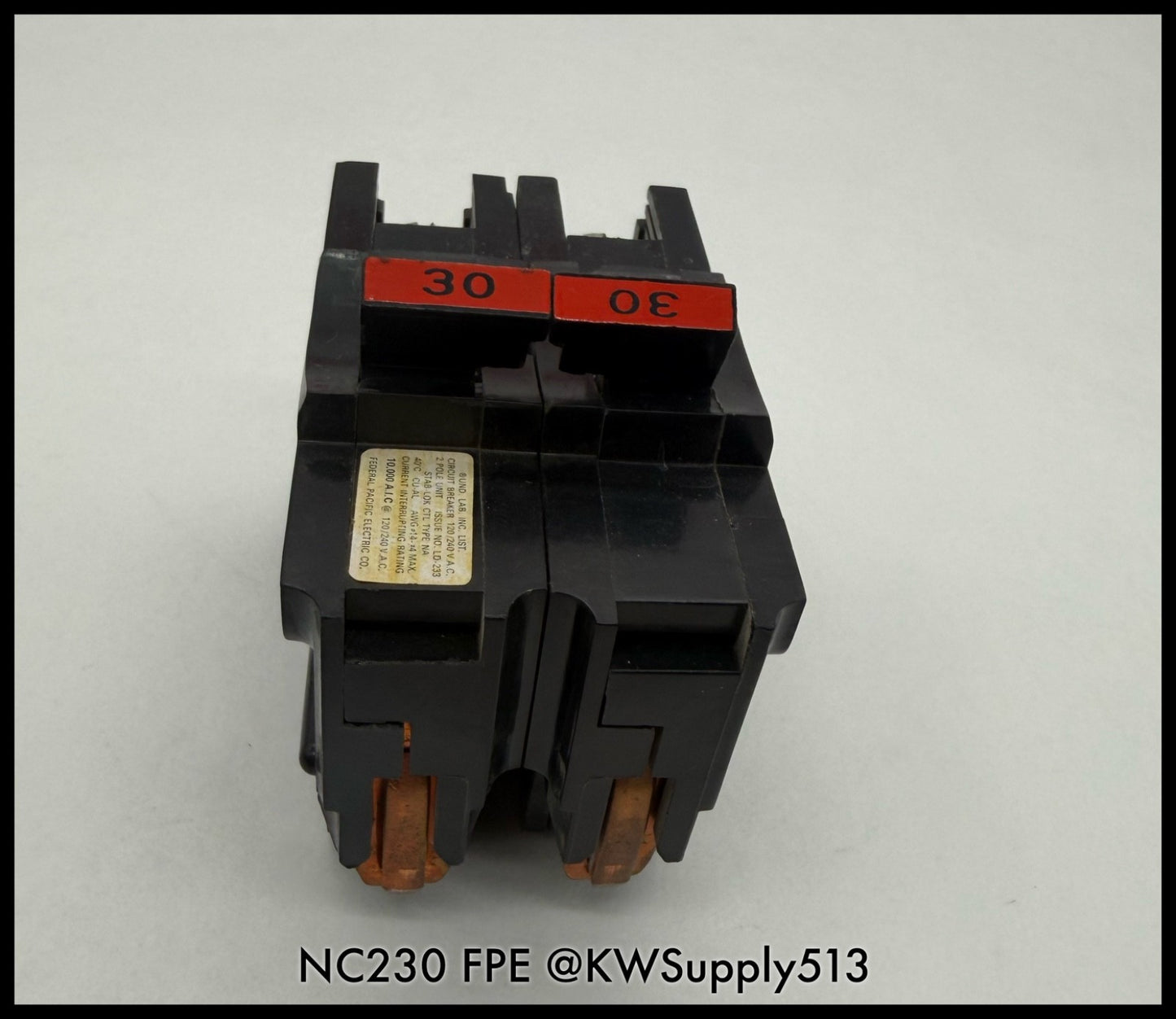 NC230~FPE NC230 30A 2P 120/240V Circuit Breaker-Used