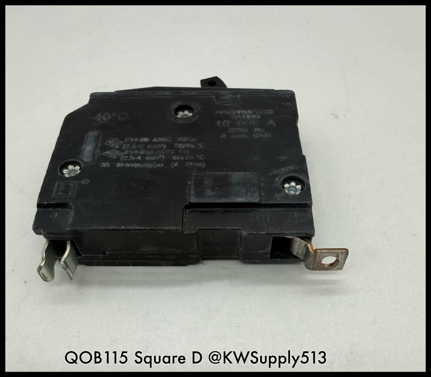 QOB115~Square D QOB115 15A 120VAC 1P 10KA TM LI Mini Circuit Breaker-Used