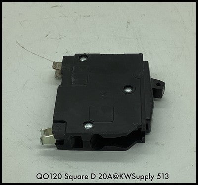 QO120 ~ Square D QO120 20A 1P 120-240V MCCB ~ Type QO Circuit Breaker ~ Used