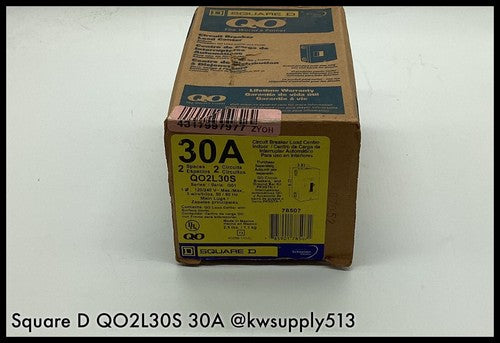 Square D~QO2L30S 30A Circuit Breaker Load Center Unused Surplus