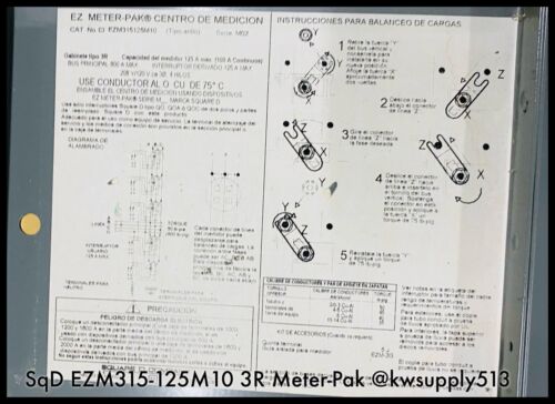 125A NEMA 3R EZ 5 Socket Meter-Pak-EZM315125M10