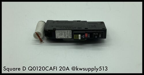 QO120CAFI ~ Sqaure D QO120CAFI MCCB 20A Arc Fault Circuit interrupter ~ Surplus
