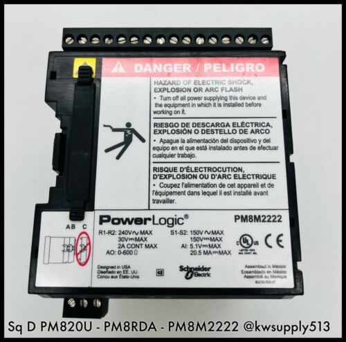 PM8M2222, PM820, & PM8RDA Electric PowerLogic Modules-PM8M2222