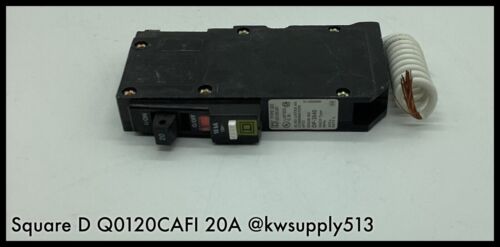 QO120CAFI ~ Sqaure D QO120CAFI MCCB 20A Arc Fault Circuit interrupter ~ Surplus