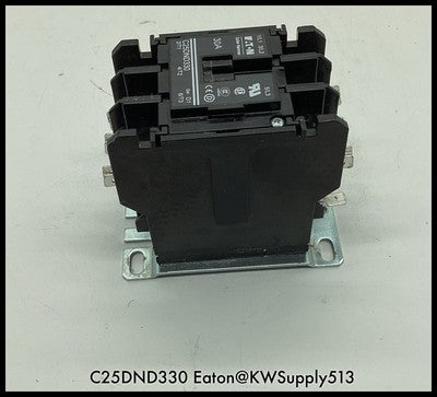 C25DND330 ~ Eaton C25DND330 30A 3P Definite Purpose Contactor 120V Coil ~ Used