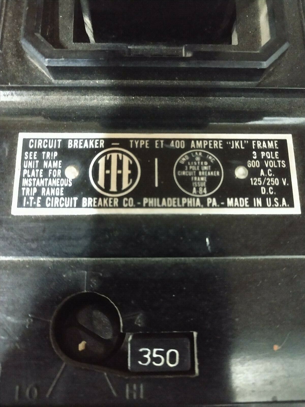 350A Circuit Breaker-JKL3B350