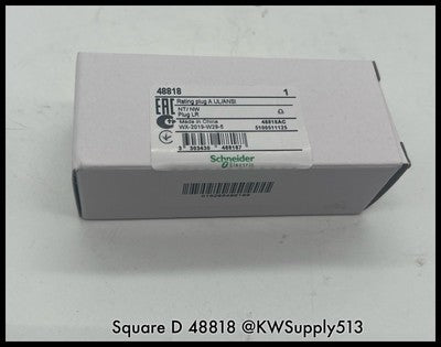 48818 ~ Square D 48818 Rating Plug For 6.0P ERMS Micrologic Trip Unit - Unused