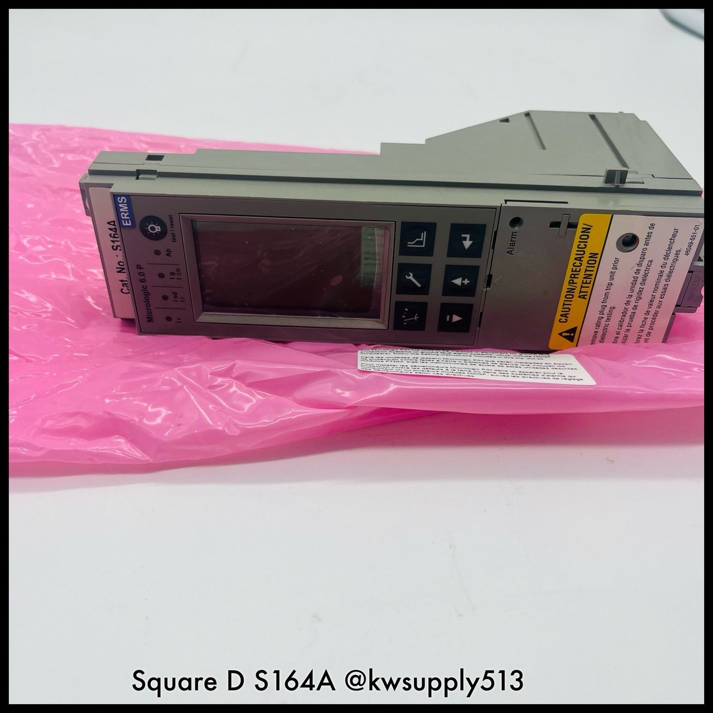 S164A ~ Square D S164A 600V 6.0P ERMS Micrologic Trip Unit Unused Surplus