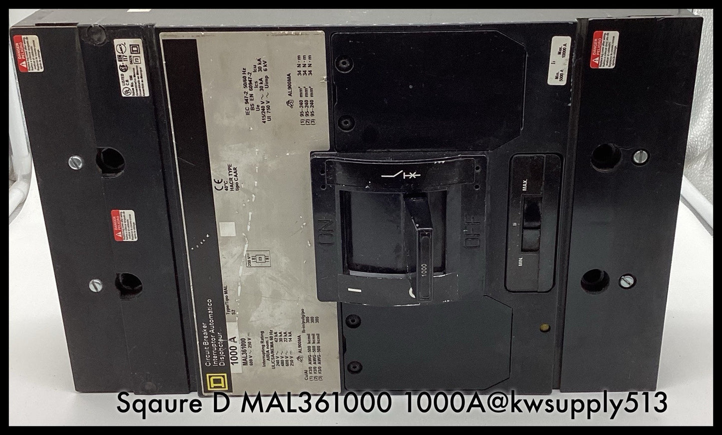 MAL361000 - Square D MAL361000 1000A 3 pole Type 2 600V~250V LI Circuit Breaker