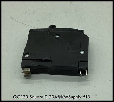 QO120 ~ Square D QO120 20A 1P 120-240V MCCB ~ Type QO Circuit Breaker ~ Used