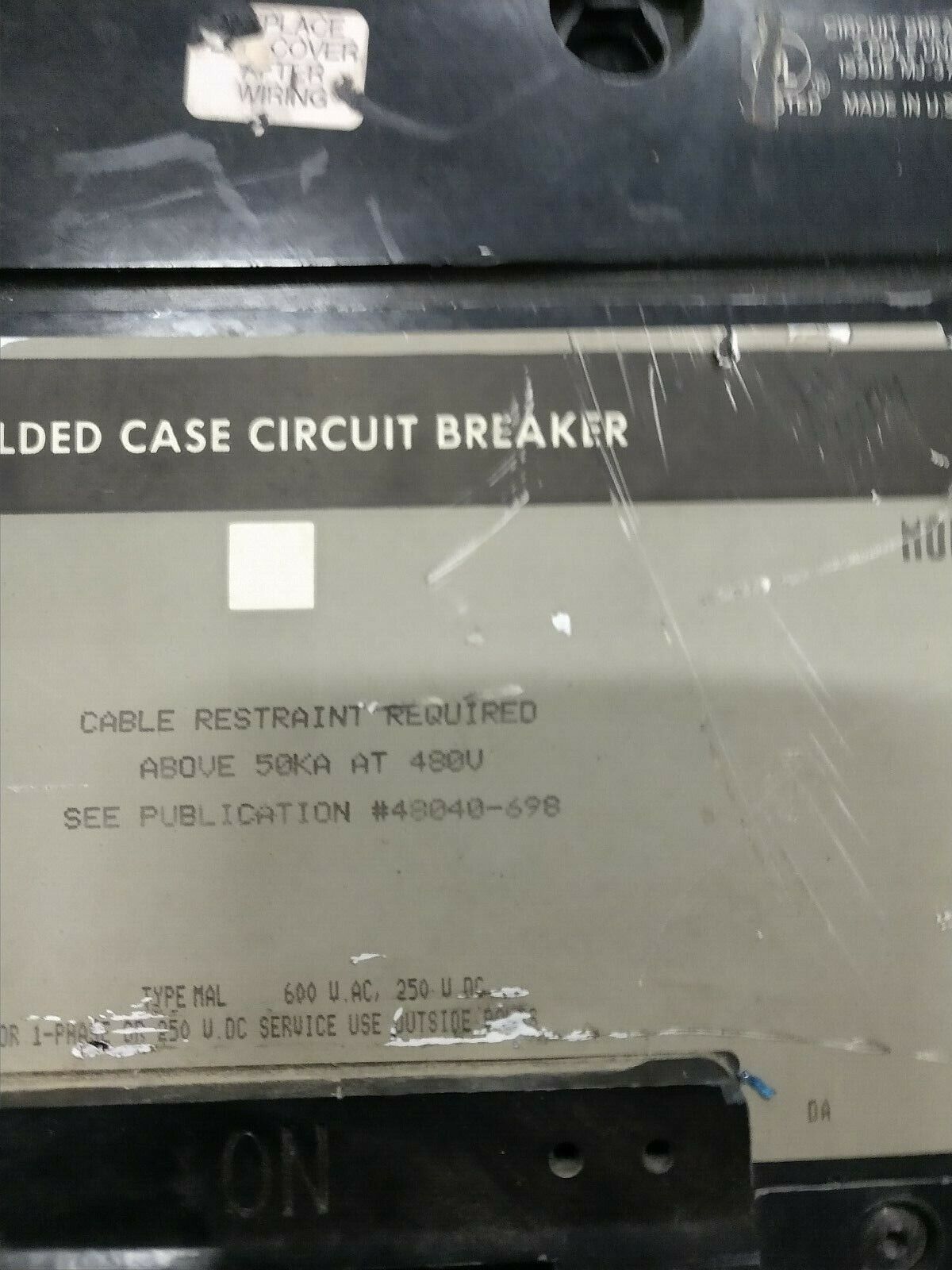 600A Circuit Breaker-MHF36600