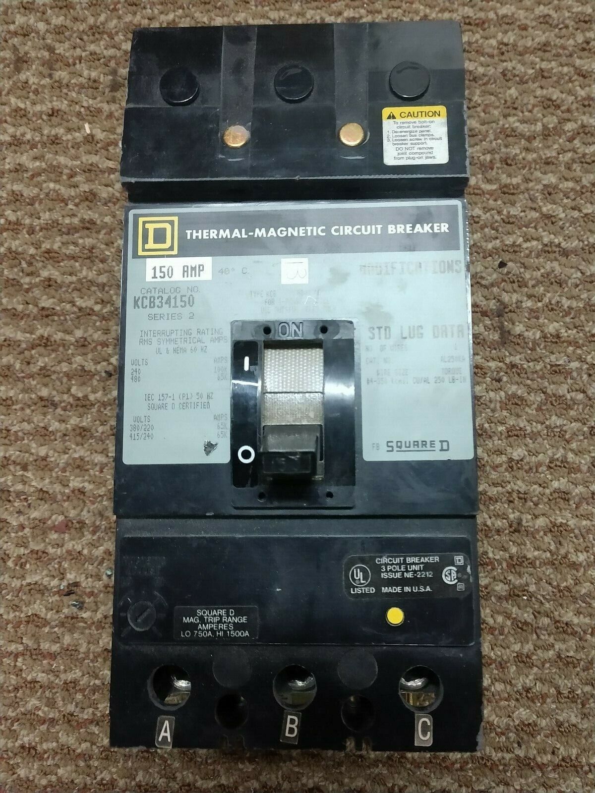 150A Circuit Breaker-KCB34150