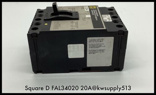 FAL34020~ Square D FAL34020 480VAC/250VDC 20A ~TypeS2 Lugs/90-Day Warranty
