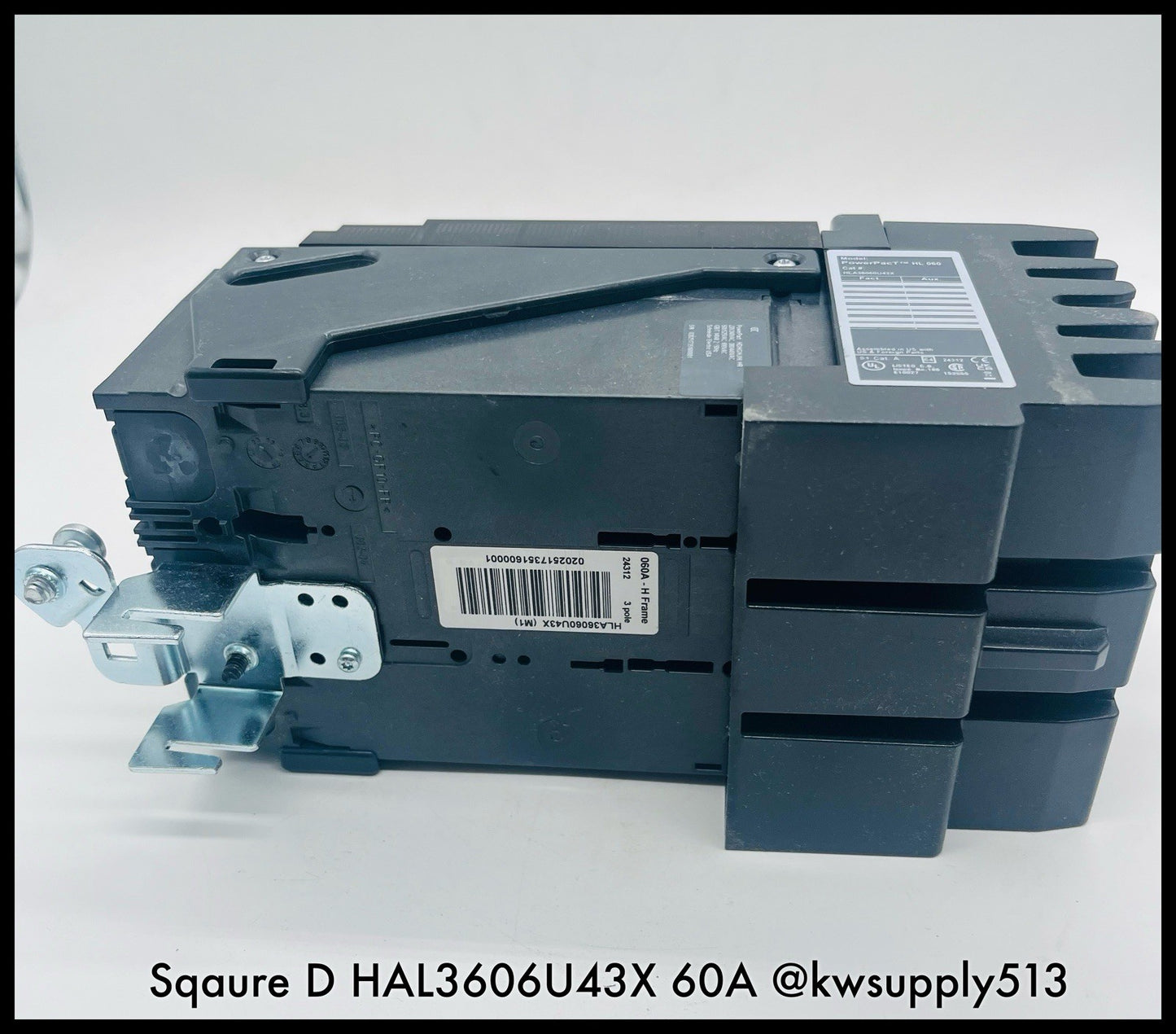 HLA36060U43X ~ Square D HLA36060U43X 60A (VTRIPHJ) Powerpact MCCB Unused Surplus