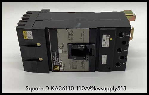 KA36110~ Square D KA36110 110A 600V/250V 3P I-Line CB B Lugs /90-D Warranty