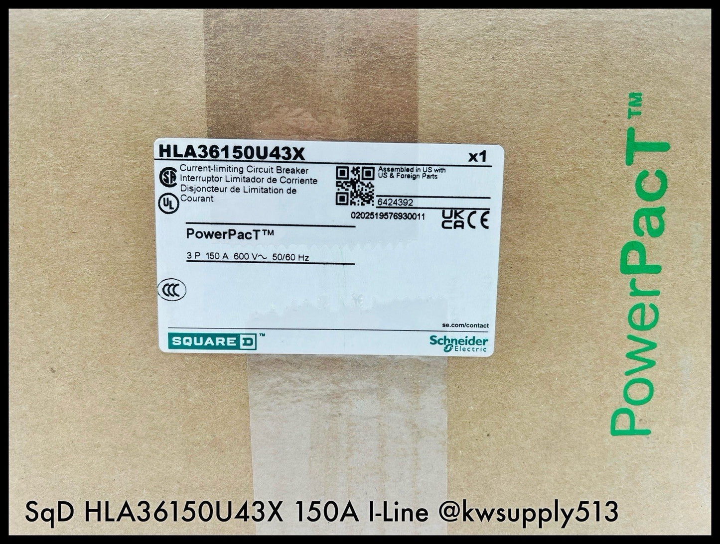 HLA36150U43X ~ Square D HLA36150U43X 150A I-Line PowerPact H VTRIPHJ ~ Surplus