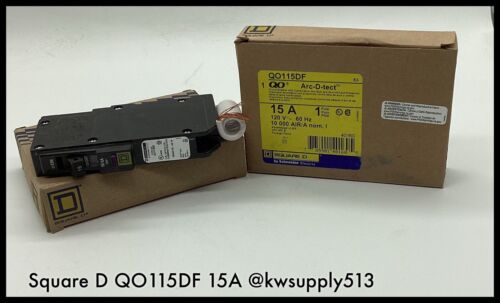 QO115DF ~ Sqaure D QO115DFI MCCB 15A Arc Fault Circuit interrupter ~ Surplus