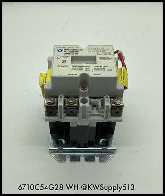 6710C54G28 ~ WestingHouse 6710C54G28 30A A202K1CAM AC Lighting Contactor Surplus