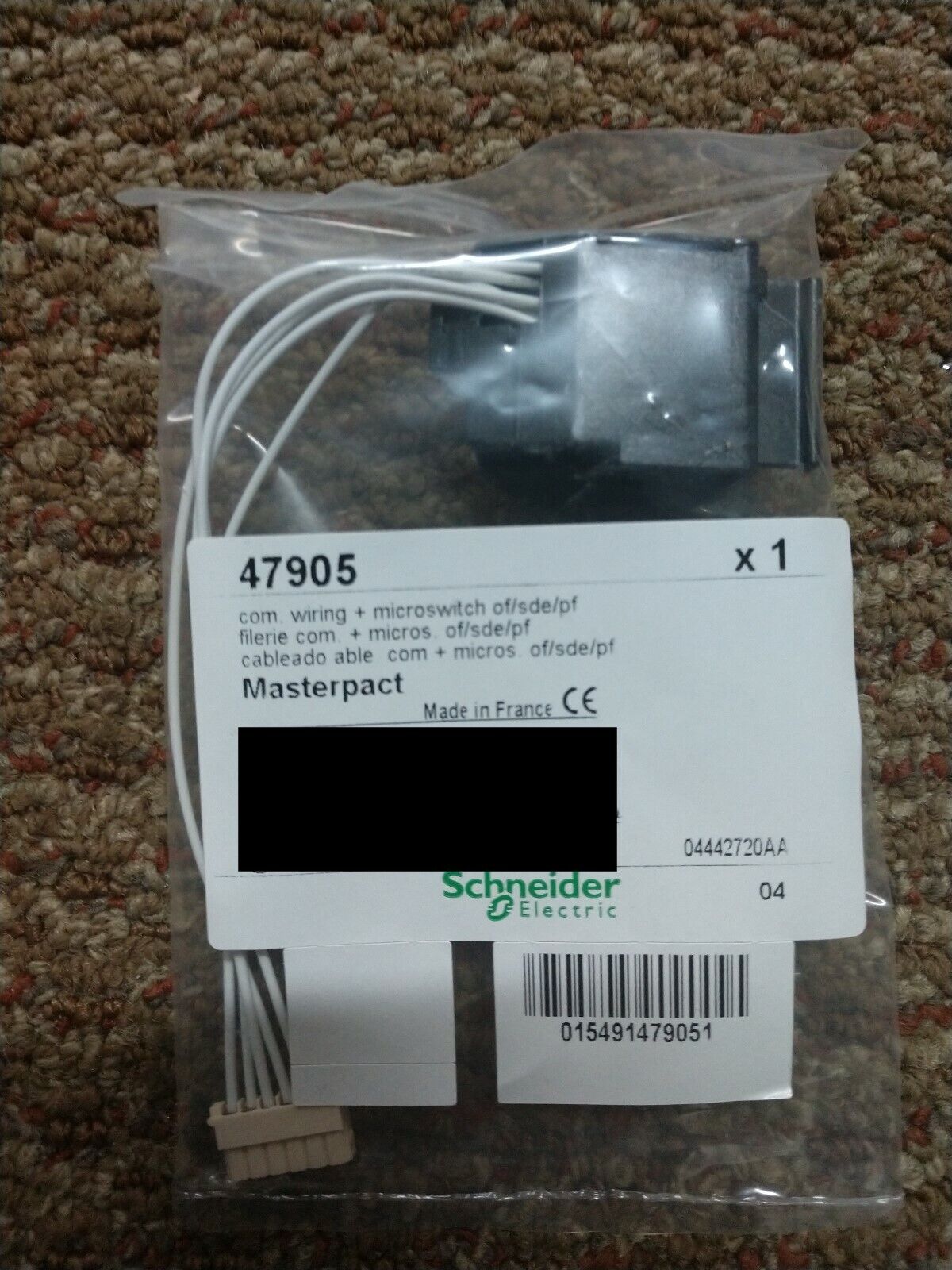 Communications Wiring w/ Microswitch-47905
