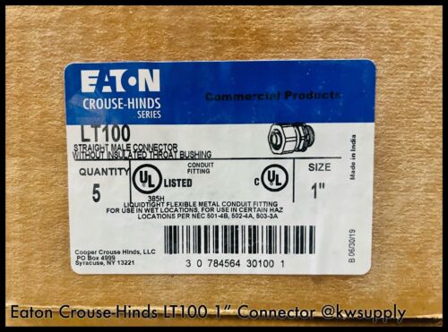 1" Straight Male Connector w/o Insulated Bushing-LT100